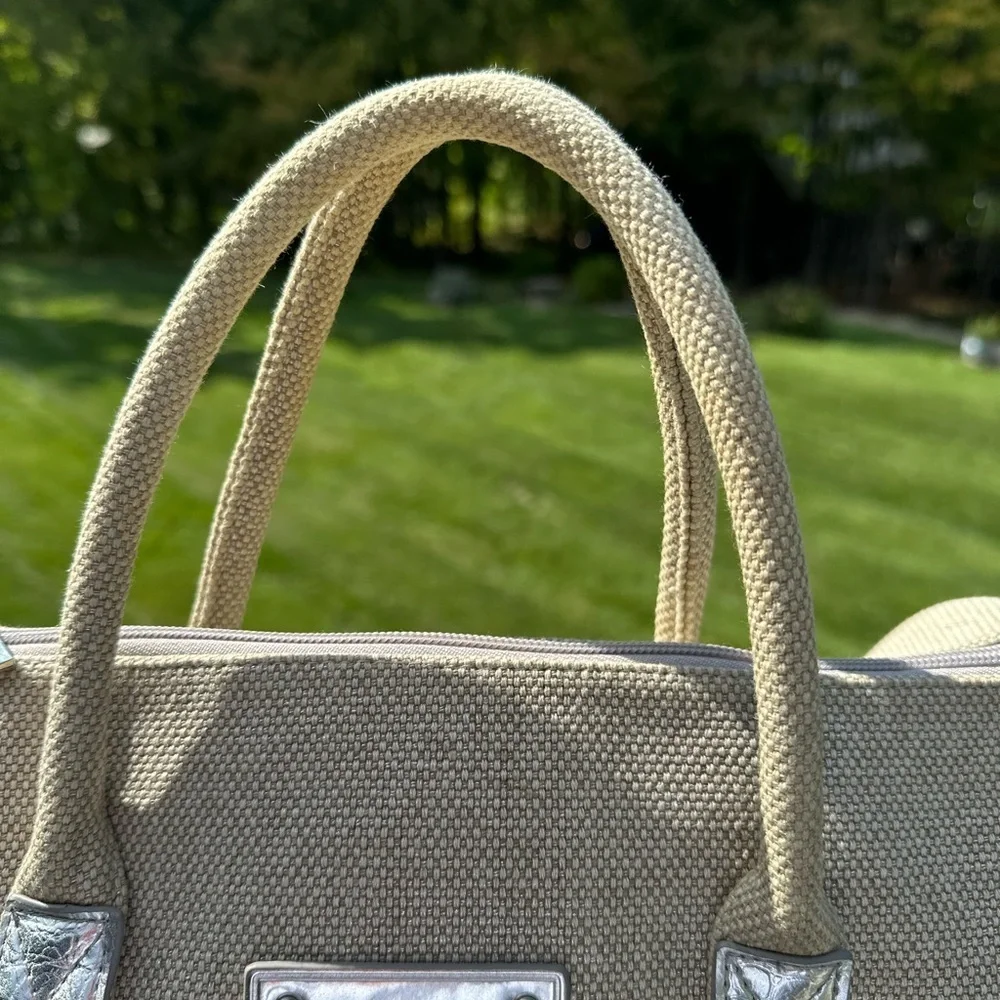 Michael Kors Canvas Duffle Satchel Handbag